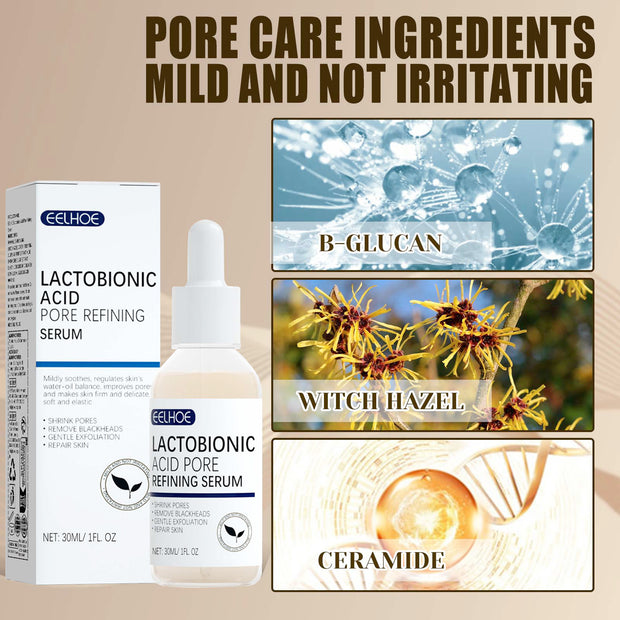 Lactosyl Acid Pore Narrowing Essence Skin Elastic Delicate Cleansing Blackhead Skin Care Essence - sportvital